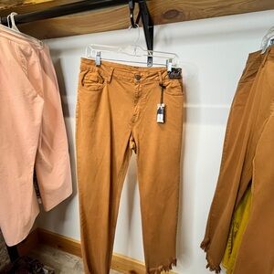Ethyl Pants Cognac Frey Zip NWT SIZE 12 & 14